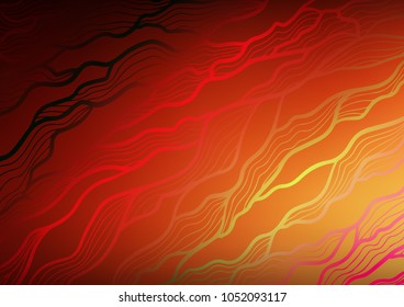 Light Red, Yellow vector indian curved background. Colorful illustration in abstract style with doodles and Zen tangles. The completely new template can be used for your brand book.