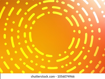 Light Red, Yellow vector indian curved texture. Decorative shining illustration with doodles on abstract template. A completely new design for your business.