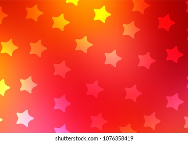 Light Red, Yellow vector indian curved texture. A vague abstract illustration with doodles in Indian style. The completely new template can be used for your brand book.