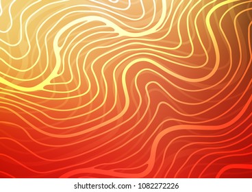 Light Red, Yellow vector indian curved texture. Blurred decorative design in Indian style with Zen tangles. The pattern can be used for heads of websites and designs.