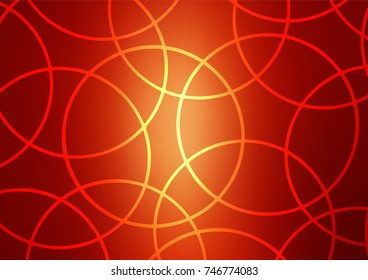 Light Red, Yellow vector indian curved pattern. Sketchy hand drawn doodles on blurred background. A new texture for your design.