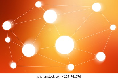 Light Red, Yellow vector layout with circles, lines. Colorful illustration with circles and lines in futuristic style. Beautiful design for your business advert.
