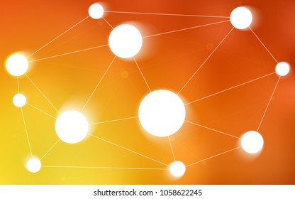 Light Red, Yellow vector layout with circles, lines. Decorative design in abstract style with triangle structure. Pattern can be used for beautiful websites.