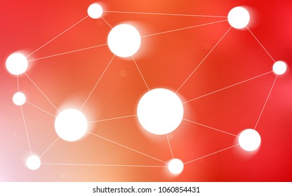 Light Red, Yellow vector layout with circles, lines. Decorative design in abstract style with triangle structure. Pattern can be used for ads, leaflets.
