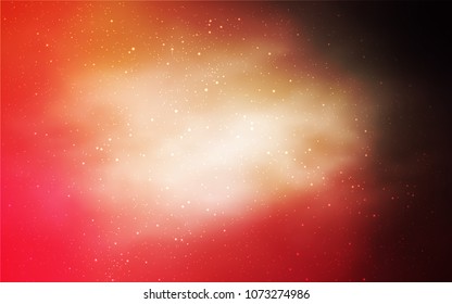 Light Red, Yellow vector layout with cosmic stars. Modern abstract illustration with Big Dipper stars. Pattern for astronomy websites.