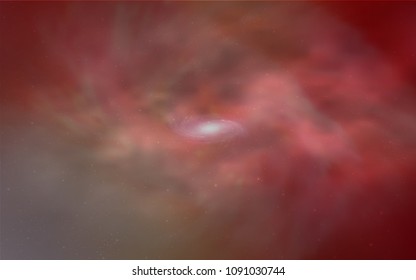 Light Red, Yellow vector layout with cosmic stars. Blurred decorative design in simple style with galaxy stars. Best design for your ad, poster, banner.