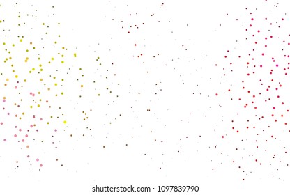 Light Red, Yellow vector  layout with circle shapes. Blurred decorative design in abstract style with bubbles. The pattern can be used for aqua ad, booklets.