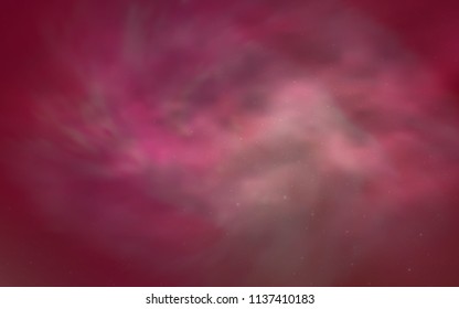 Light Red, Yellow vector layout with cosmic stars. Blurred decorative design in simple style with galaxy stars. Pattern for astrology websites.