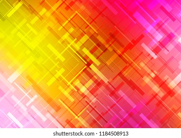 Light Red, Yellow vector layout with flat lines. Decorative shining illustration with lines on abstract template. The template can be used as a background.