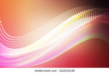 Light Red, Yellow vector layout with circles, lines. Illustration with set of colorful abstract circles and lines. Pattern for textures of wallpapers.