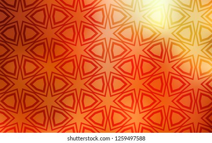 Light Red, Yellow vector layout with bright stars. Blurred decorative design in simple style with stars. Pattern for websites, landing pages.