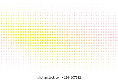 Light Red, Yellow vector layout with circle shapes. Blurred decorative design in abstract style with bubbles. Pattern of water, rain drops.