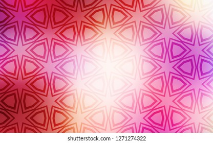 Light Red, Yellow vector layout with bright stars. Shining colored illustration with stars. Template for sell phone backgrounds.