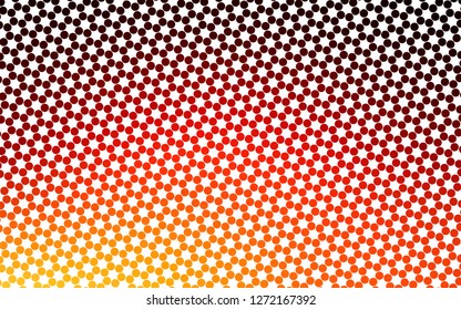 Light Red, Yellow vector layout with circle shapes. Blurred bubbles on abstract background with colorful gradient. Template for your brand book.