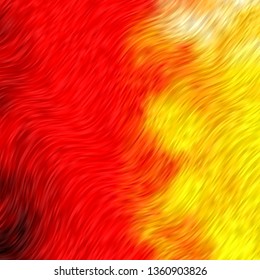 Light Red, Yellow vector layout with wry lines. Brand new colorful illustration with bent lines. Template for cellphones.