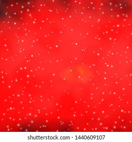 Light Red, Yellow vector layout with bright stars. Colorful illustration in abstract style with gradient stars. Pattern for new year ad, booklets.