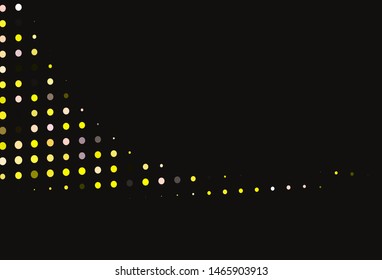 Light Red, Yellow vector layout with circle shapes. Modern abstract illustration with colorful water drops. Design for business adverts.