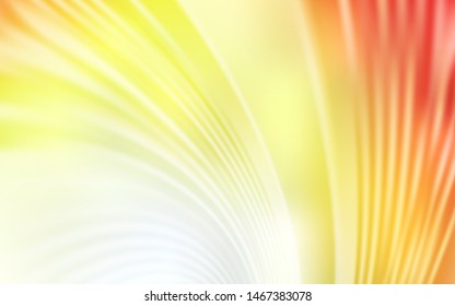Light Red, Yellow vector layout with bent lines. Colorful abstract illustration with gradient lines. The best colorful design for your business.
