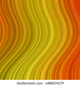 Light Red, Yellow vector layout with curves. Bright sample with colorful bent lines, shapes. Best design for your posters, banners.