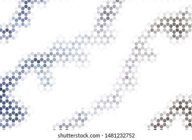Light Red, Yellow vector layout with hexagonal shapes. Colorful hexagons on blur backdrop. Pattern for texture of wallpapers.
