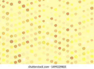 Light Red, Yellow vector layout with bent lines. Shining colorful illustration in simple style. The best colorful design for your business.