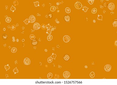 Light Red, Yellow vector layout with restaurant food. Decorative illustration with food on abstract template. Pattern for menu of cafes, bars, restaurants.