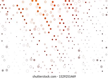 Light Red, Yellow vector layout with circle shapes. Modern abstract illustration with colorful water drops. Pattern of water, rain drops.