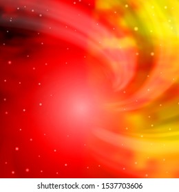 Light Red, Yellow vector layout with bright stars. Colorful illustration in abstract style with gradient stars. Design for your business promotion.