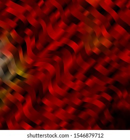 Light Red, Yellow vector layout with wry lines. Colorful illustration, which consists of curves. Pattern for ads, commercials.