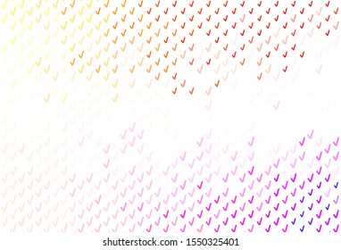 Light Red, Yellow vector layout with wry lines. Colorful geometric sample with gradient lines.  The best colorful design for your business.