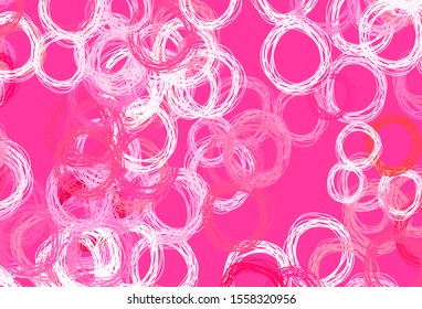 Light Red, Yellow vector layout with circle shapes. Modern abstract illustration with colorful water drops. Design for poster, banner of websites.