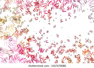 Light Red, Yellow vector layout with flat lines. Shining colored illustration with narrow lines. Pattern for websites, landing pages.