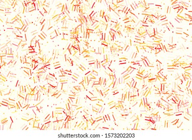 Light Red, Yellow vector layout with flat lines, dots. Glitter abstract illustration with colorful sticks. Pattern for ads, posters, banners.