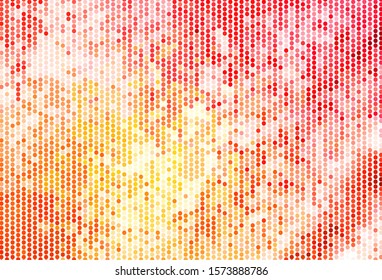 Light Red, Yellow vector layout with circle shapes. Glitter abstract illustration with blurred drops of rain. Pattern for ads, leaflets.
