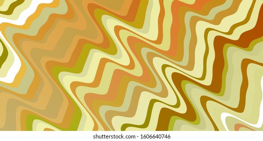 Light Red, Yellow vector layout with curves. Colorful geometric sample with gradient curves.  Best design for your ad, poster, banner.