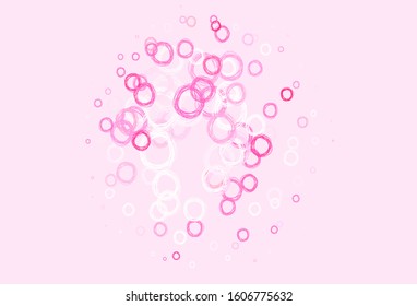 Light Red, Yellow vector layout with circle shapes. Abstract illustration with colored bubbles in nature style. Pattern for textures of wallpapers.