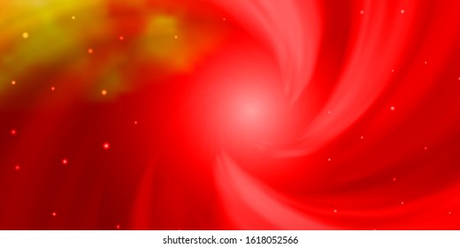 Light Red, Yellow vector layout with bright stars. Decorative illustration with stars on abstract template. Pattern for wrapping gifts.