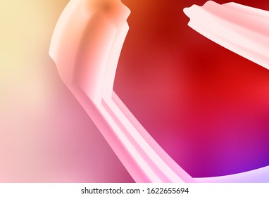 Light Red, Yellow vector layout with bent lines. A completely new colorful illustration in simple style. Pattern for your business design.