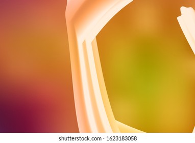 Light Red, Yellow vector layout with curved lines. Colorful illustration in abstract style with gradient. A completely new template for your design.