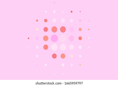 Light Red, Yellow vector layout with circle shapes. Beautiful colored illustration with blurred circles in nature style. Pattern for futuristic ad, booklets.