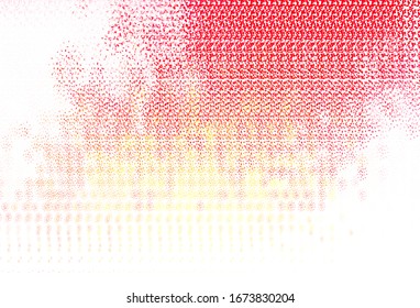 Light Red, Yellow vector layout with circle shapes. Glitter abstract illustration with blurred drops of rain. Pattern for textures of wallpapers.