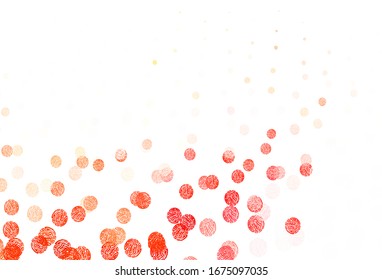 Light Red, Yellow vector layout with circle shapes. Illustration with set of shining colorful abstract circles. Design for your business advert.
