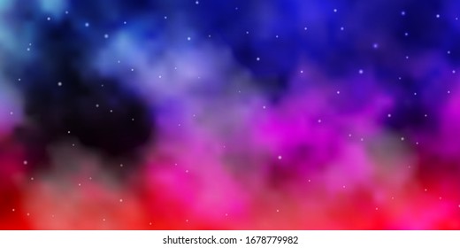 Light Red, Yellow vector layout with bright stars. Colorful illustration in abstract style with gradient stars. Design for your business promotion.