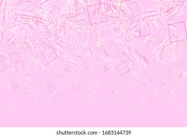 Diseño vectorial amarillo y rojo claro con círculos, líneas, rectángulos. Ilustración abstracta brillante con esferas, cuadrados, líneas. Mejor diseño para afiche, pancarta.