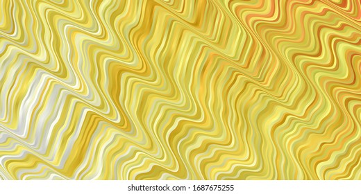 Light Red, Yellow vector layout with wry lines. Illustration in halftone style with gradient curves. Pattern for websites, landing pages.