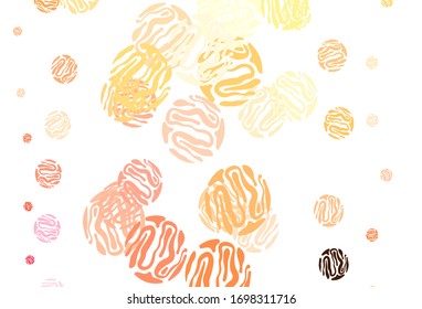 Light Red, Yellow vector layout with curved lines. Modern gradient abstract illustration with bandy lines. Brand new design for your ads, poster, banner.