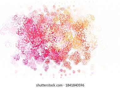 Light Red, Yellow vector layout with bent lines. Brand new colorful illustration in simple style. New composition for your brand book.