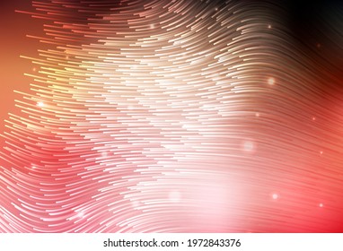 Light Red, Yellow vector layout with curved lines. An elegant bright illustration with gradient lines. Abstract design for your web site.