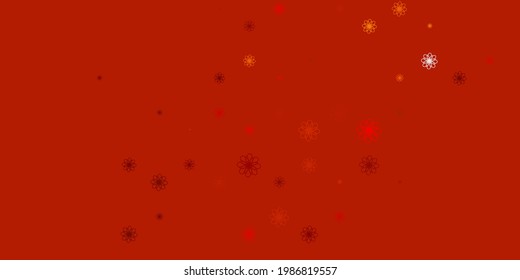 Diseño vectorial amarillo y rojo claro con arco circular. Ilustración colorida, que consiste en curvas. Patrón de folletos, folletos.