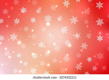 Light Red, Yellow vector layout in New Year style. A colorful design in Christmas style with gradient. Template for lettering, typography.